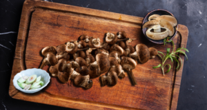 Portobello Mushrooms preparation for coocking